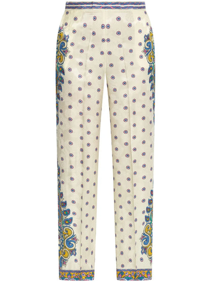 Paisley-Print Trousers
