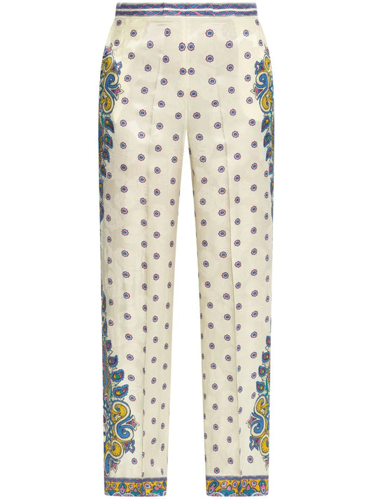 Paisley-Print Trousers