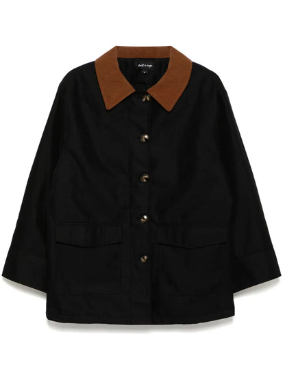 Corduroy-Collar Down Jacket