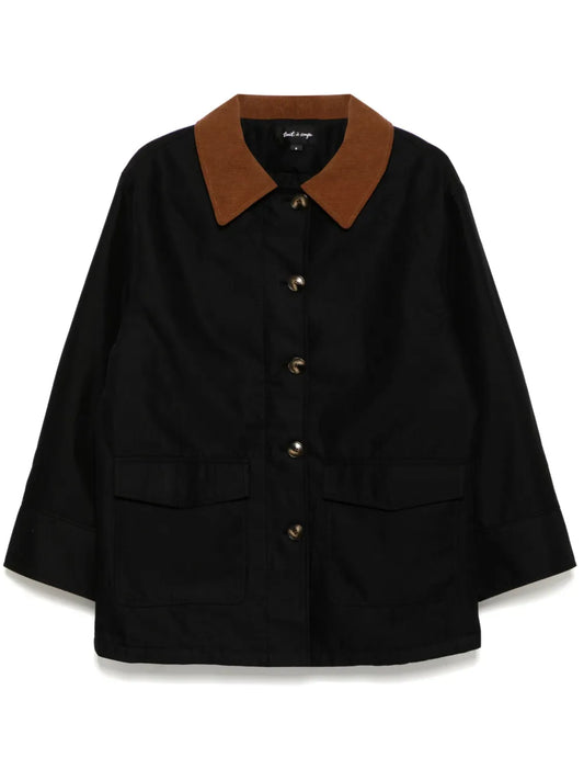 Corduroy-Collar Down Jacket