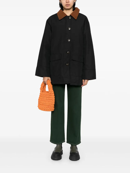 Corduroy-Collar Down Jacket