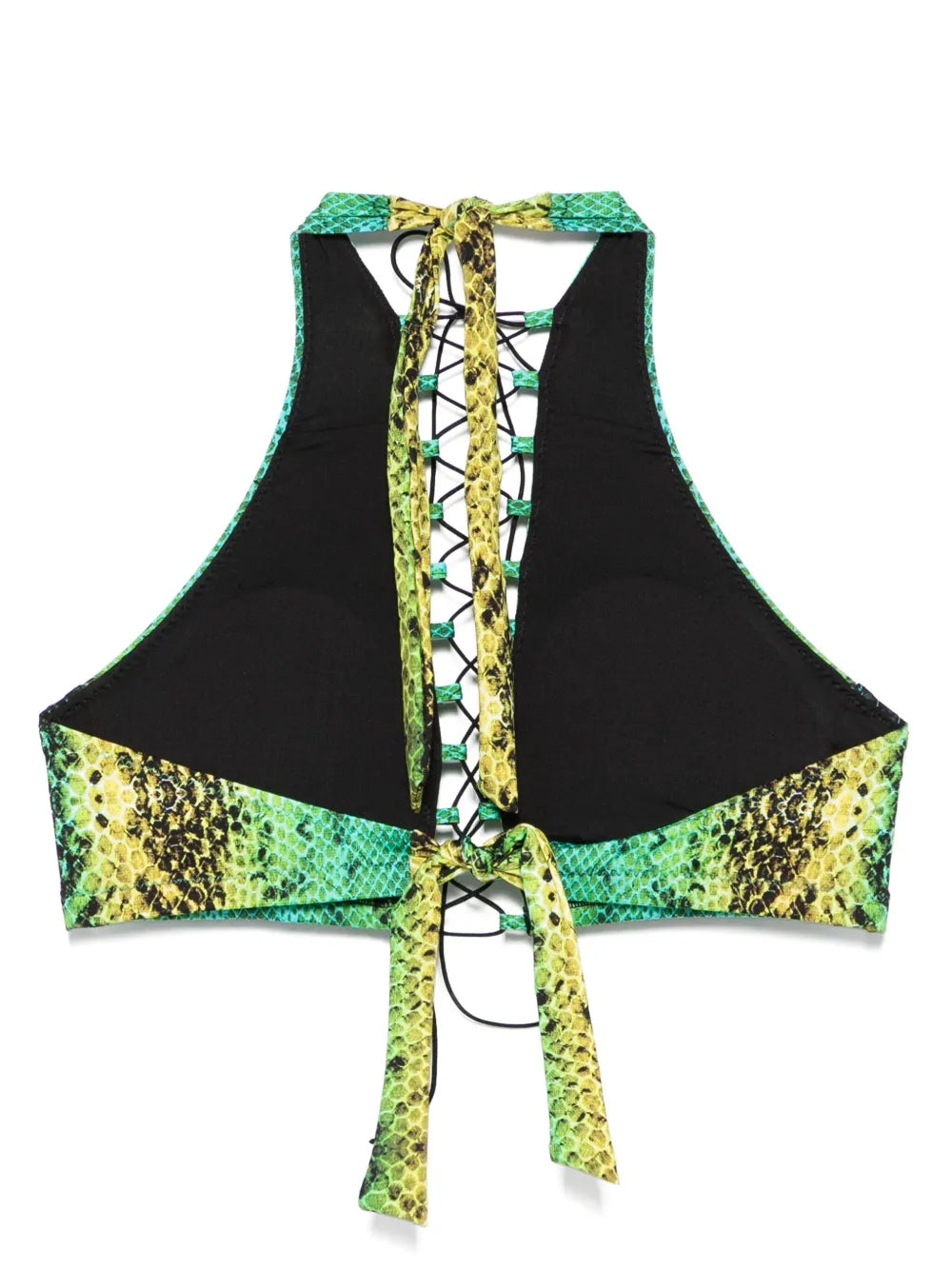 Snake-Print Bikini Top