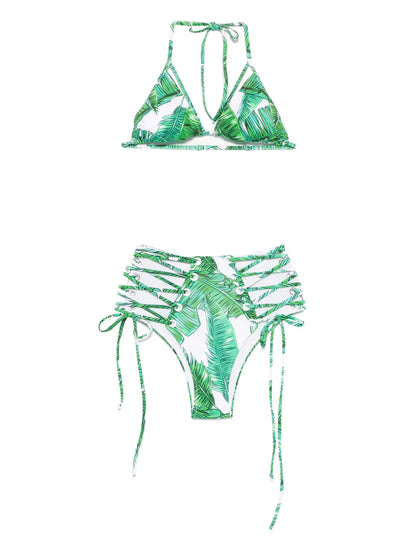 Leaf-Print Bikini