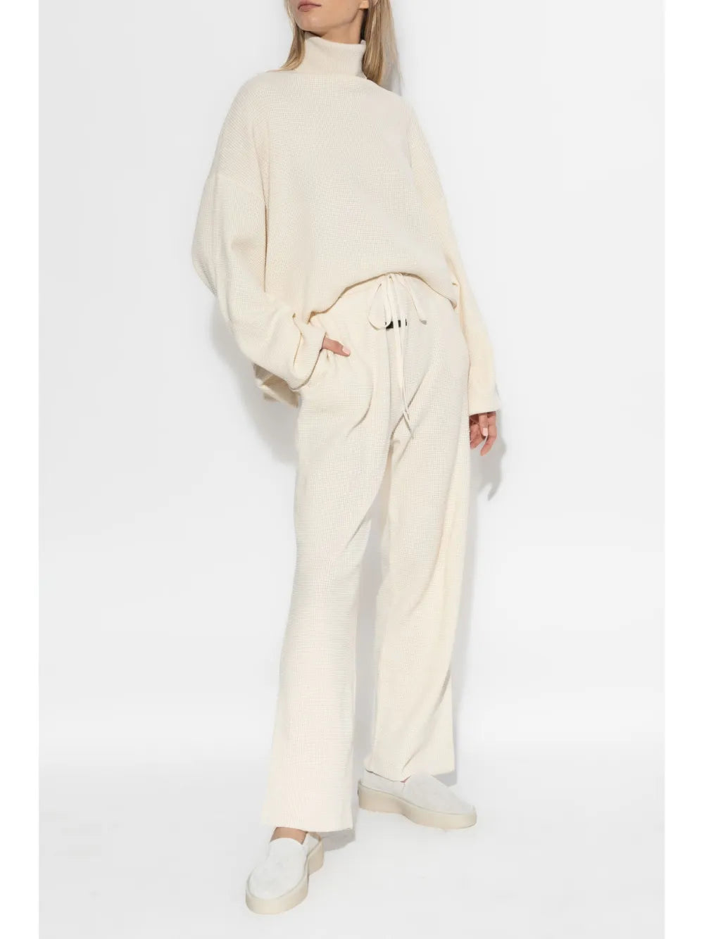 Waffle-Knit Trousers