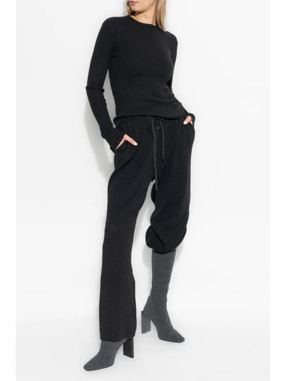 Waffle-Knit Trousers