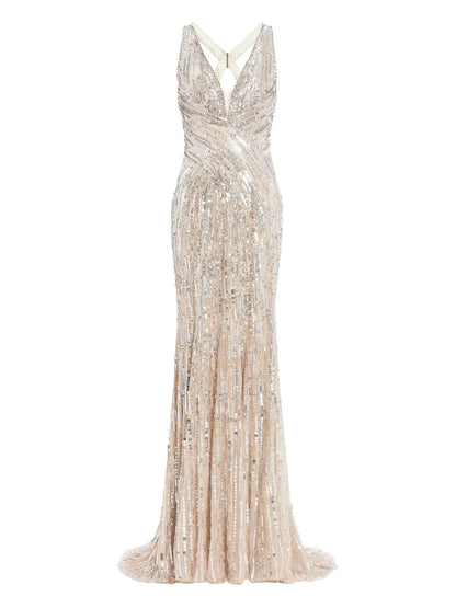 Raquel Sequin-Embellished Gown