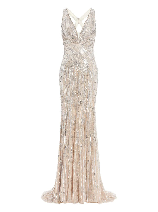 Raquel Sequin-Embellished Gown