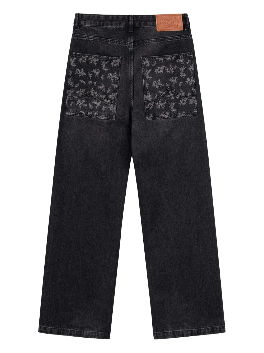 Faded Wide-Leg Jeans