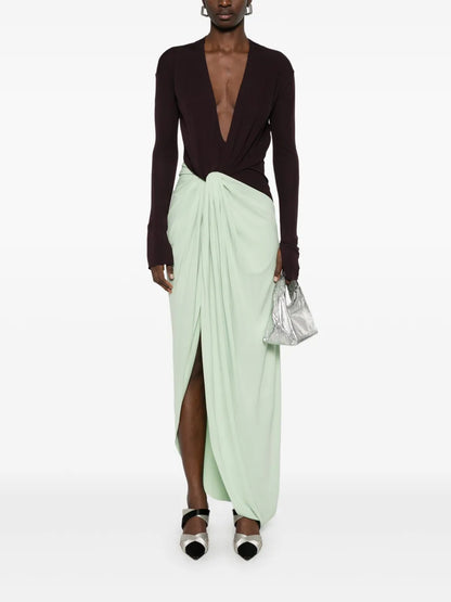 Knot-Detail Jersey Gown