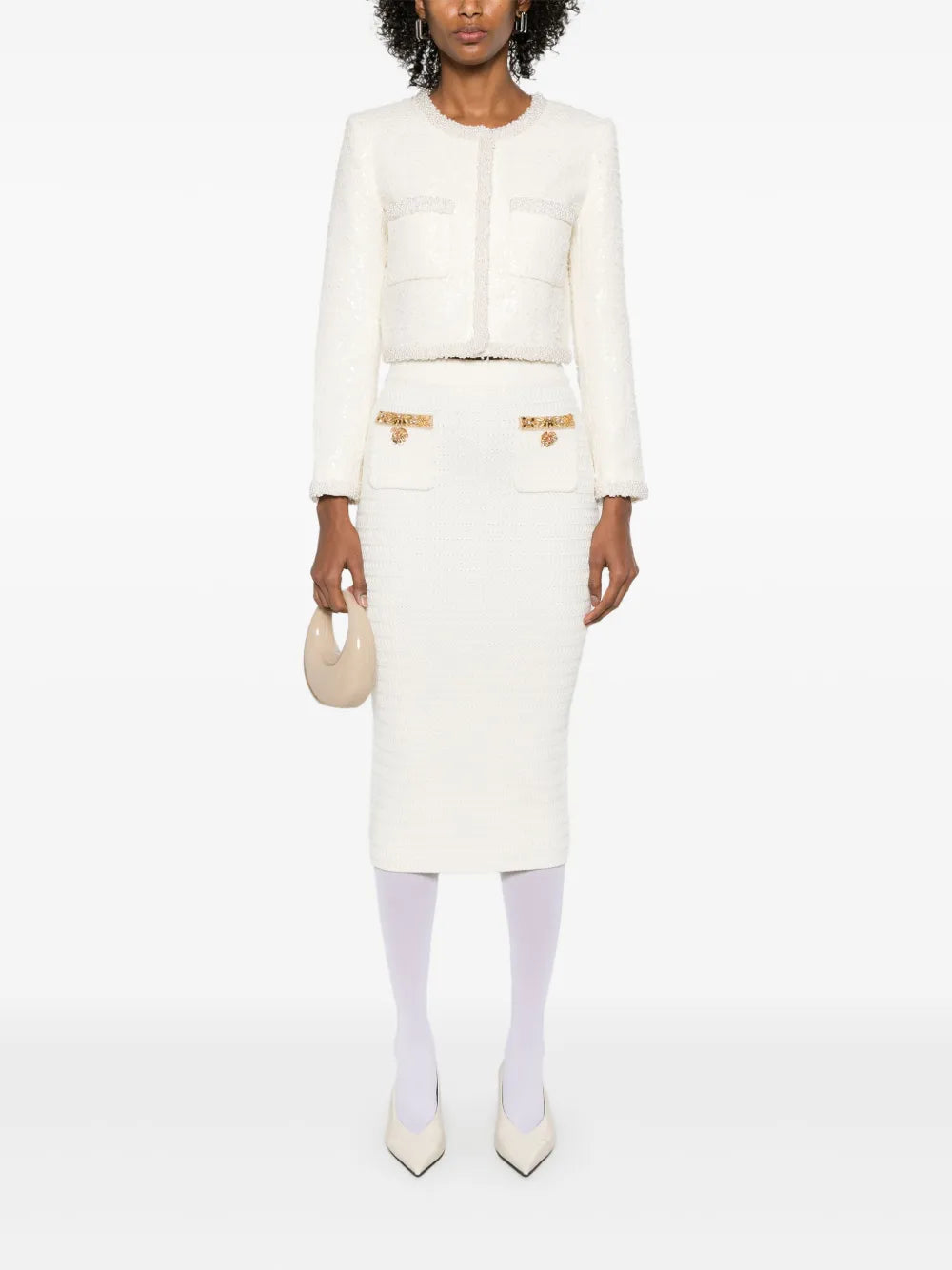 Lurex Knitted Midi Skirt
