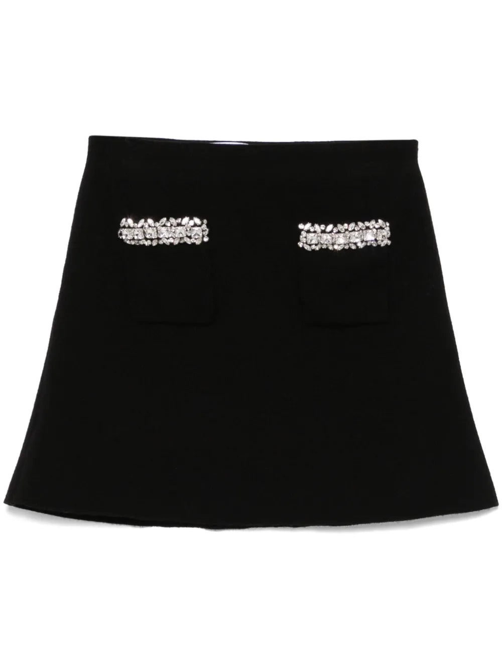 Knitted Embellished Mini Skirt