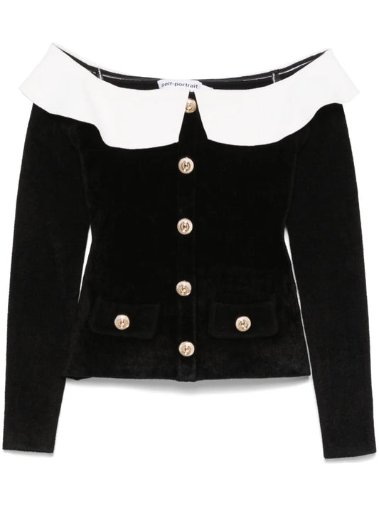 Chenille Off-Shoulder Top