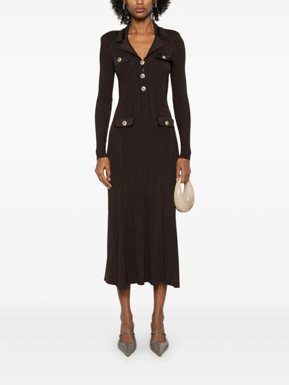 Ribbed-Knit Midi Dress