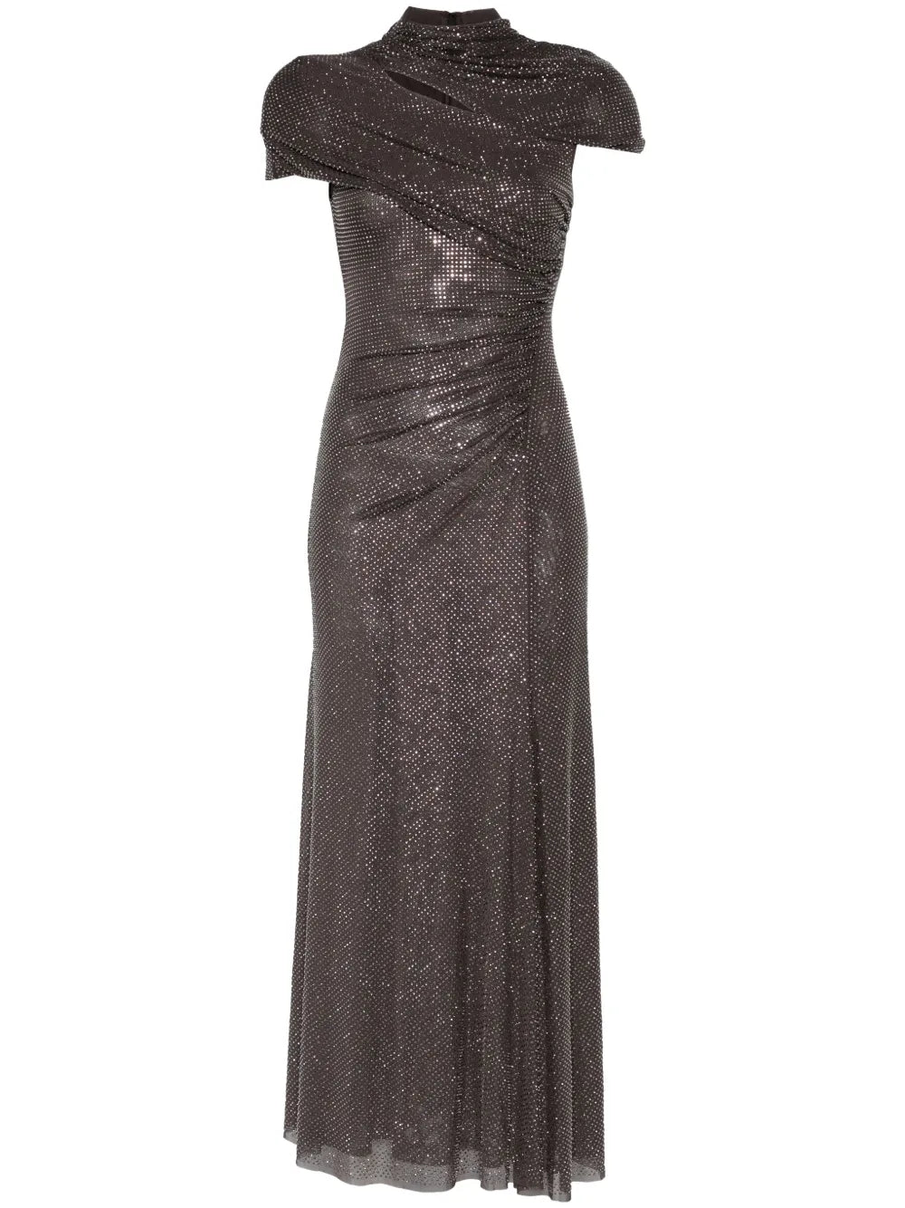 Rhinestone Cut-Out Midi Dress