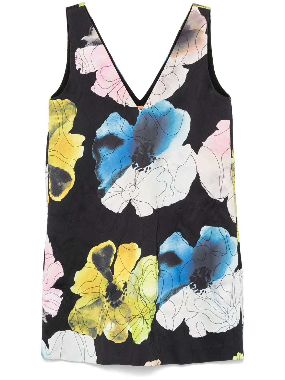 Watercolor Bloom Mini Dress