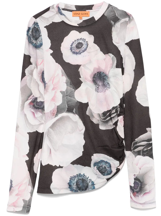 Asymmetric Long-Sleeves Top