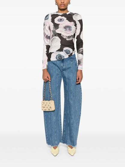 Asymmetric Long-Sleeves Top