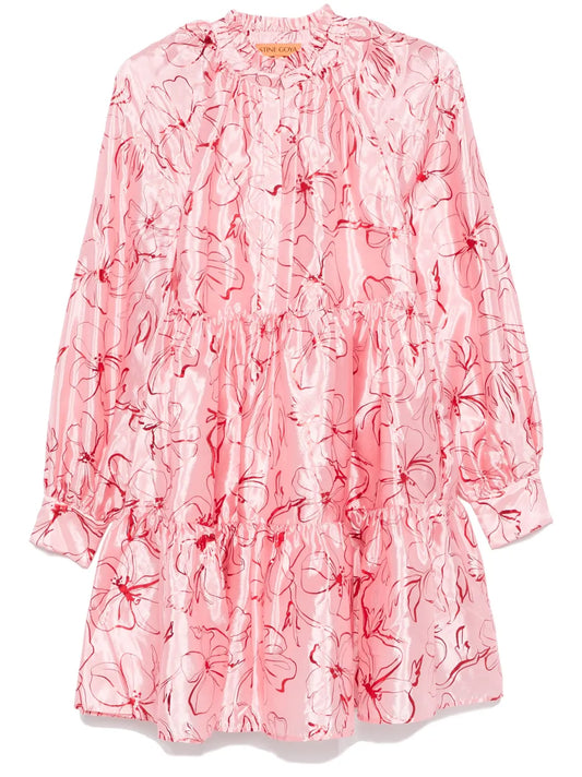 Foil Foliage Mini Dress