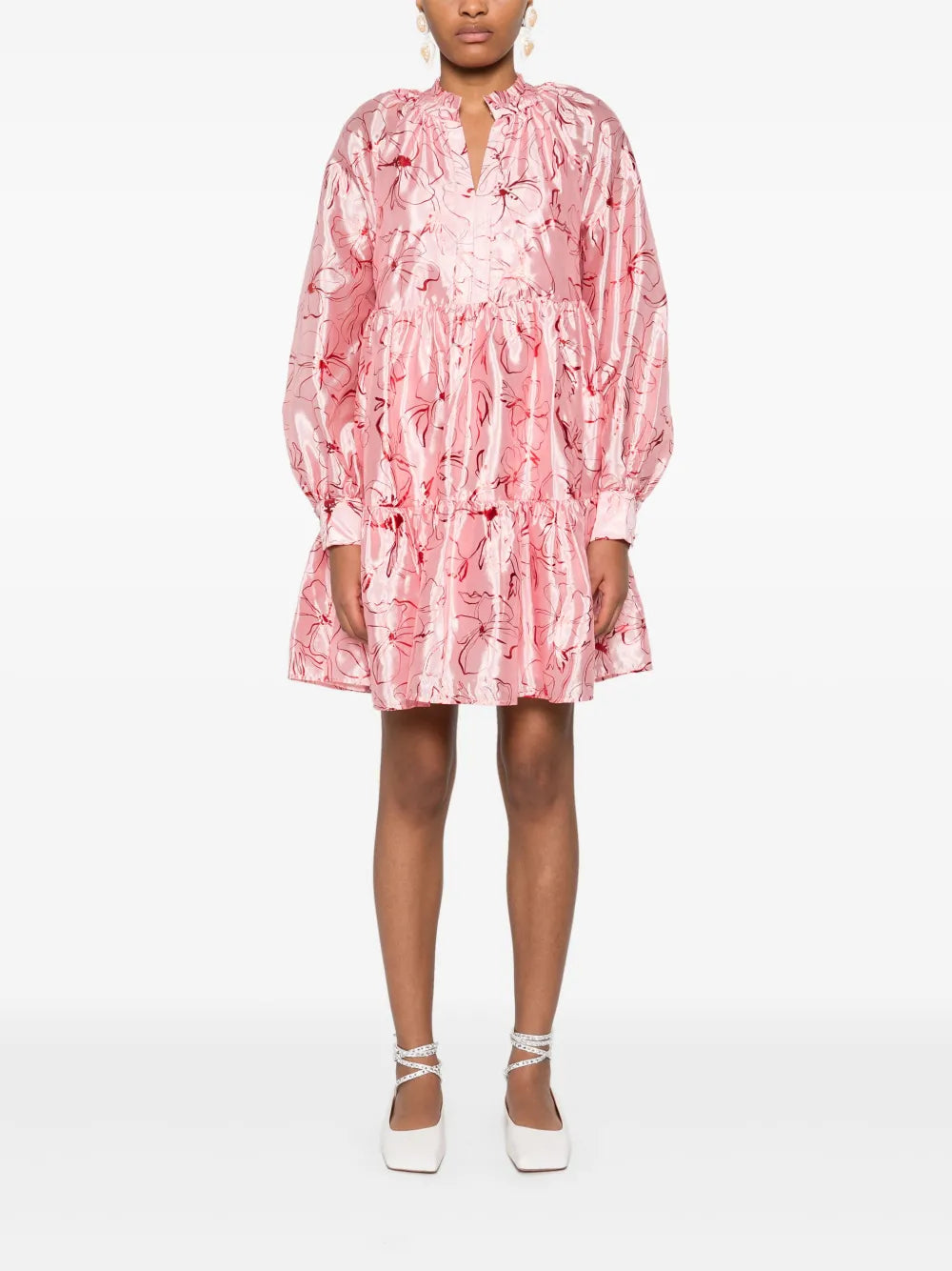 Foil Foliage Mini Dress