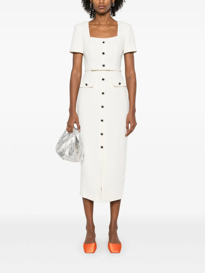 Crepe Midi Dress
