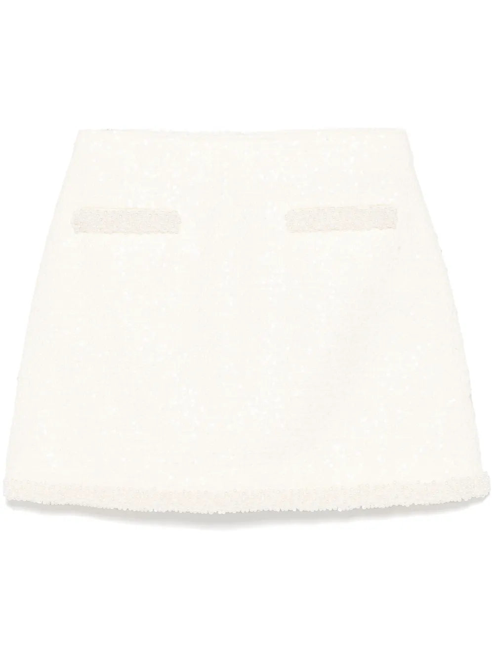 Bouclé Pearl-Trim Mini Skirt