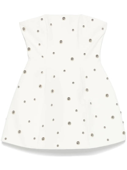 Stud-Embellished Mini Dress