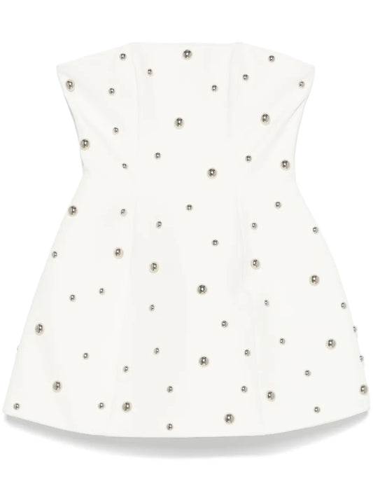 Stud-Embellished Mini Dress