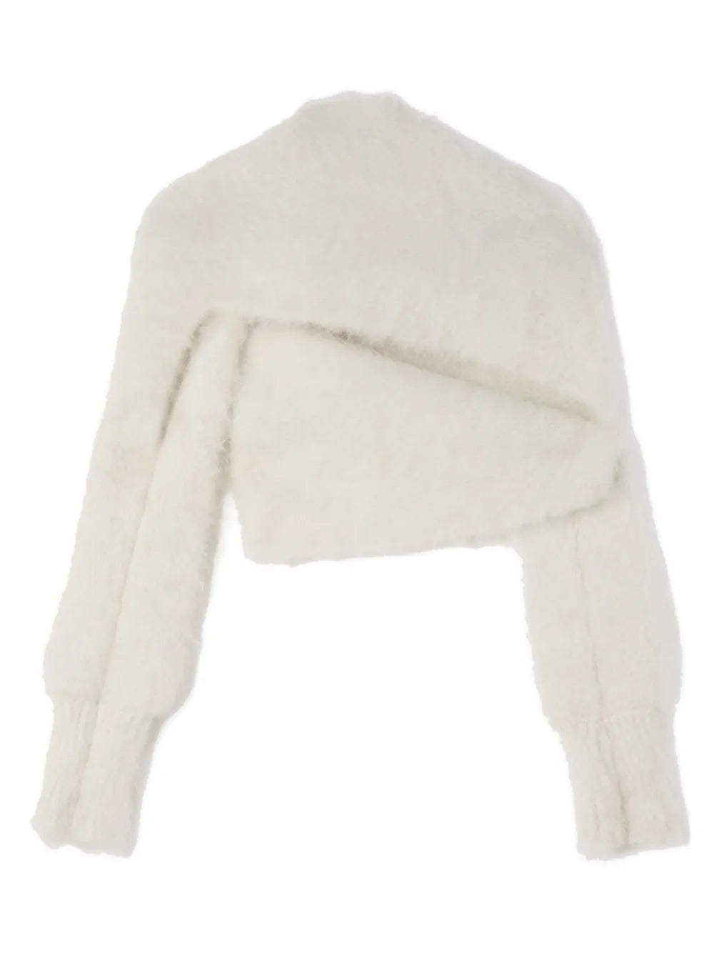Brushed-Finish Wrapped Sweater