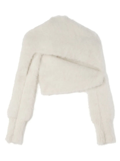 Brushed-Finish Wrapped Sweater