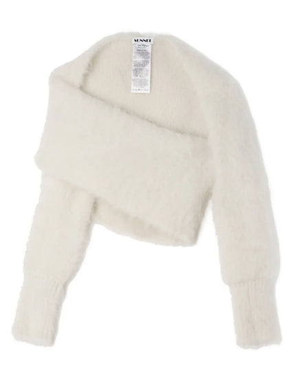 Brushed-Finish Wrapped Sweater