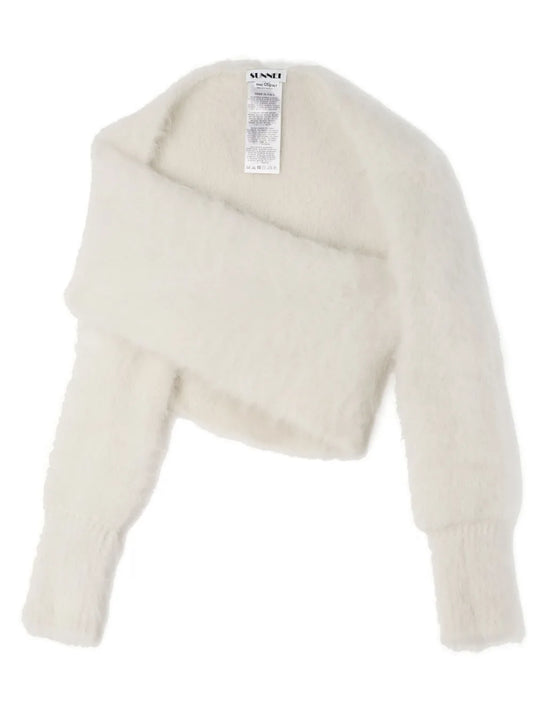 Brushed-Finish Wrapped Sweater