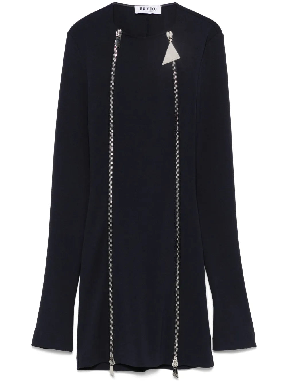 Double-Zip Mini Dress