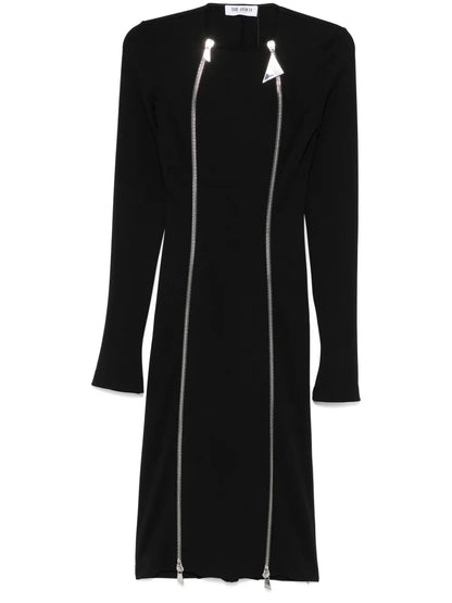 Zip-Fastening Midi Dress