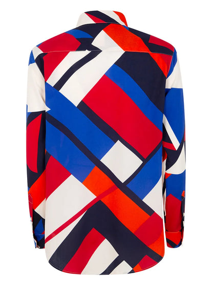 Patterned Crepe Shirt