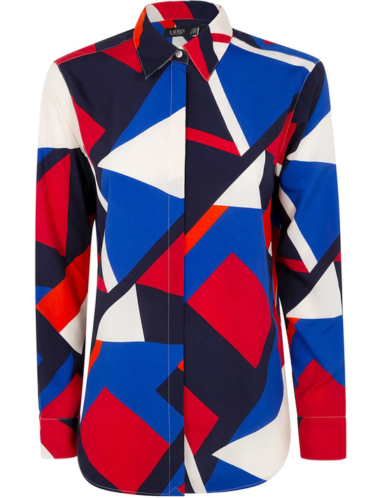 Patterned Crepe Shirt