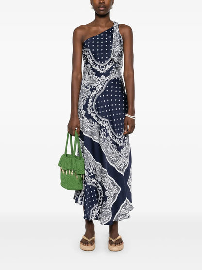 Paisley-Print Maxi Dress