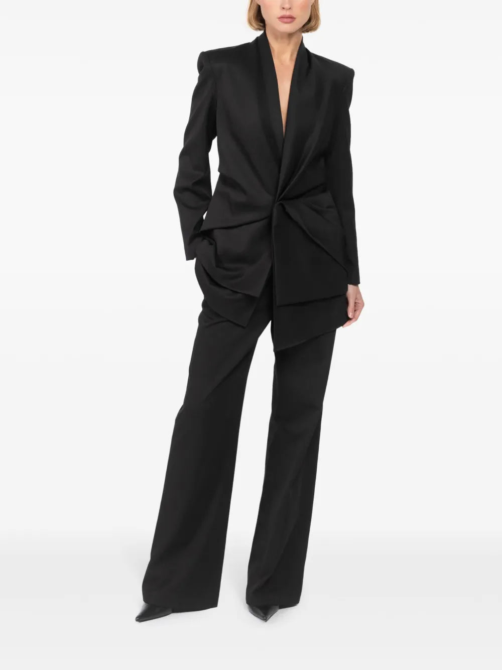 Gathered-Detail Blazer