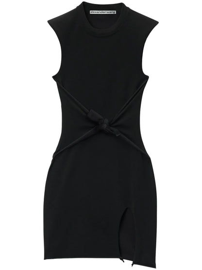 Knotted-Waist Mini Dress