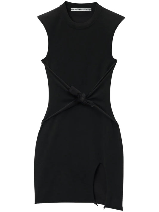 Knotted-Waist Mini Dress