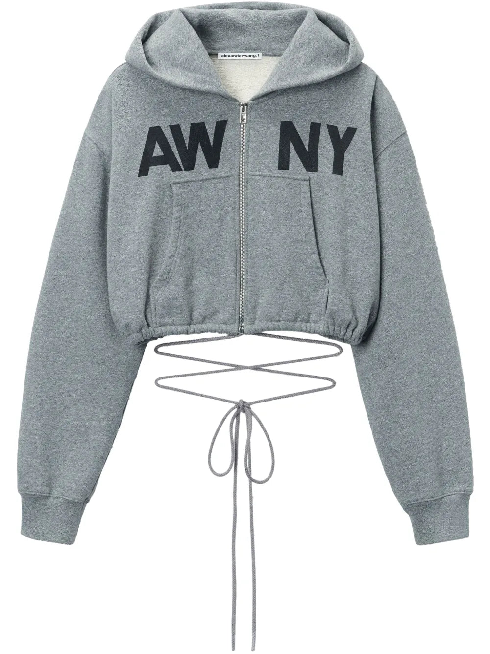 Graphic-Print Deconstructed Wrap Hoodie