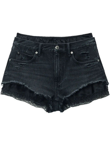 Pre-Styled Denim Shorts