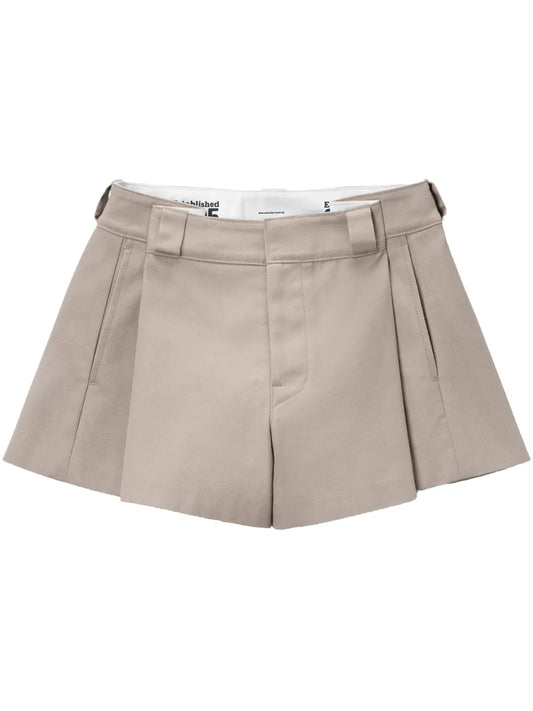 High-Waisted Pleated Shorts