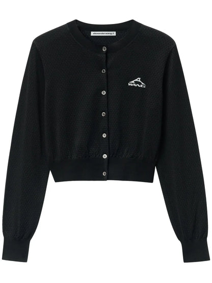 Logo-Print Cardigan