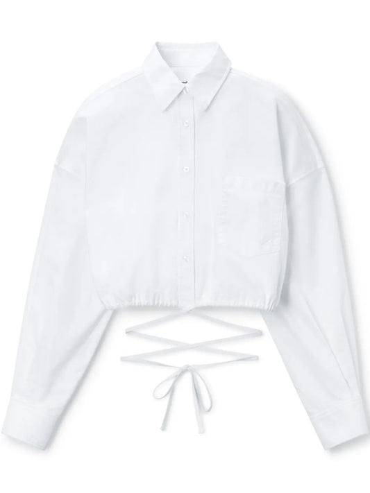 Tie-Fastening Shirt