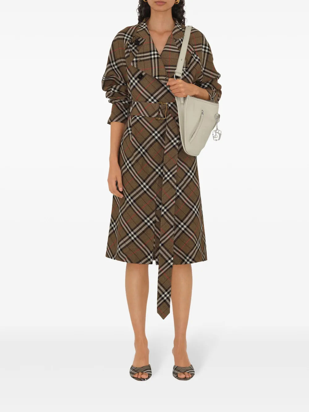 Checkered Trench Dress