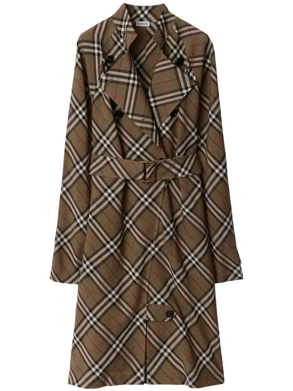 Checkered Trench Dress