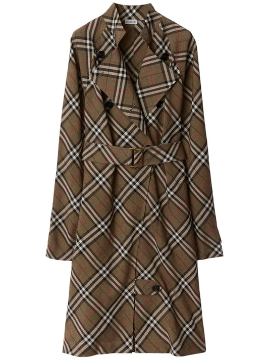 Checkered Trench Dress