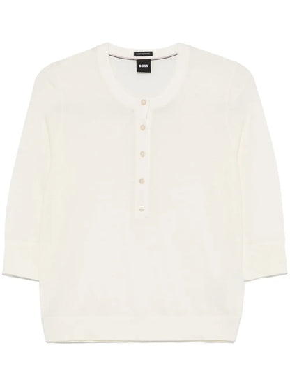 Henley-Neck Sweater