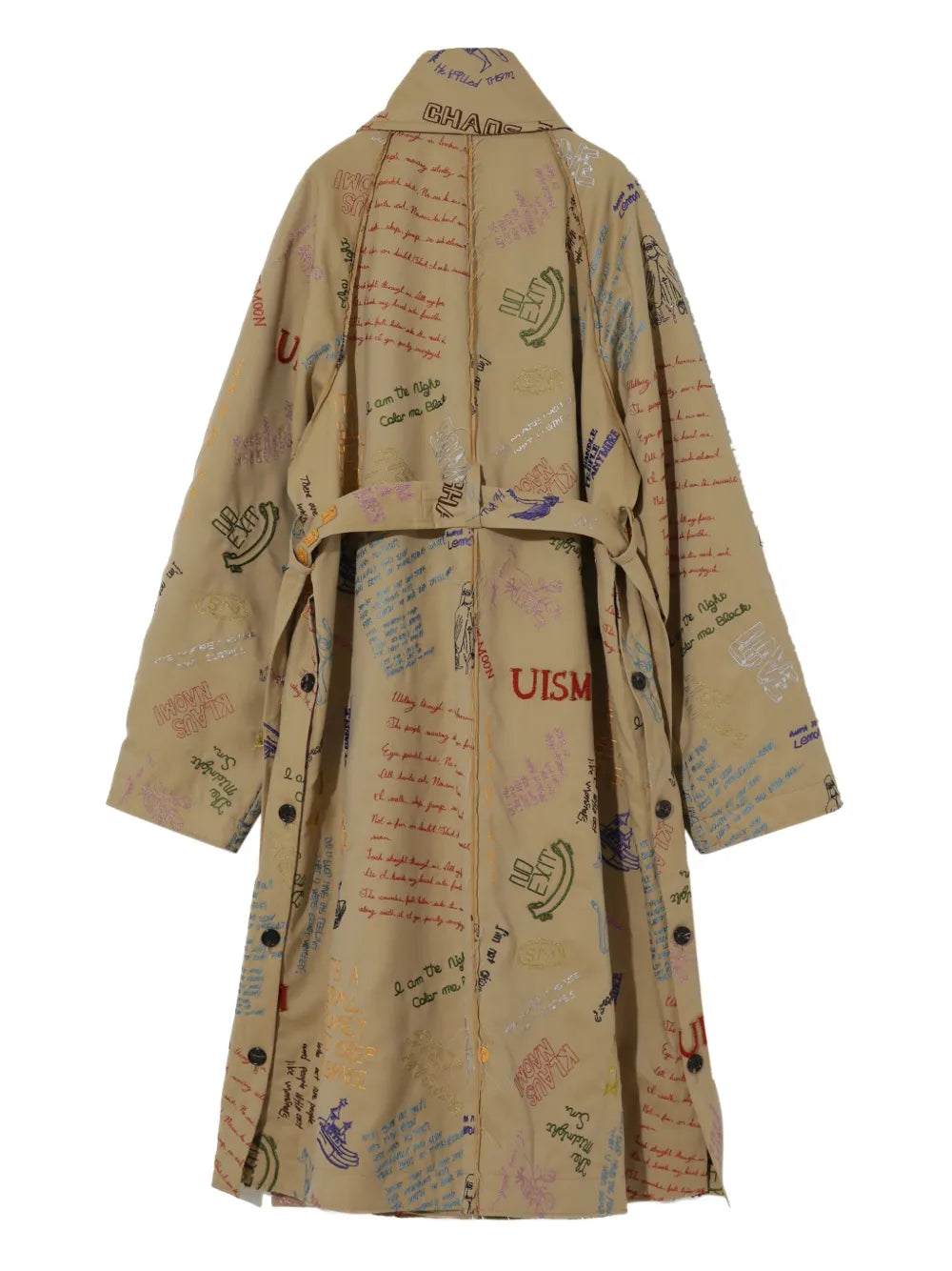 Embroidered Trench Coat