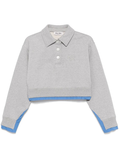 Cotton Polo Sweatshirt